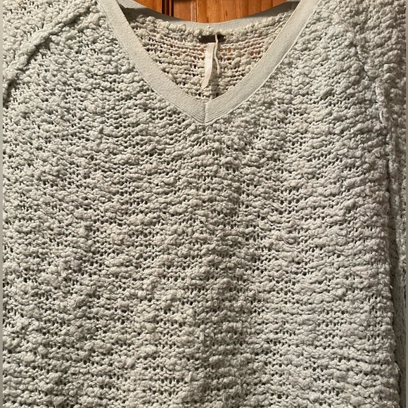 Free People Songbird Boucle Knit Sweater, Mint Green, Size XS - Picture 3 of 5